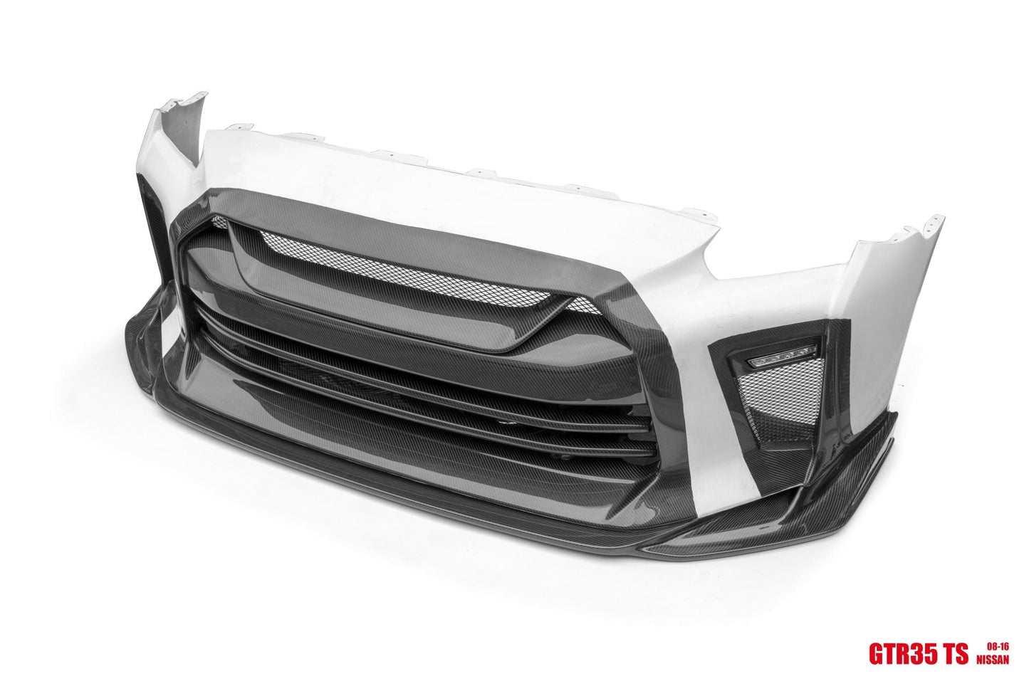TS Style Front Bumper & Front Lip for Nissan GTR GT-R R35 2008-2022 Carbon Fiber / FRP