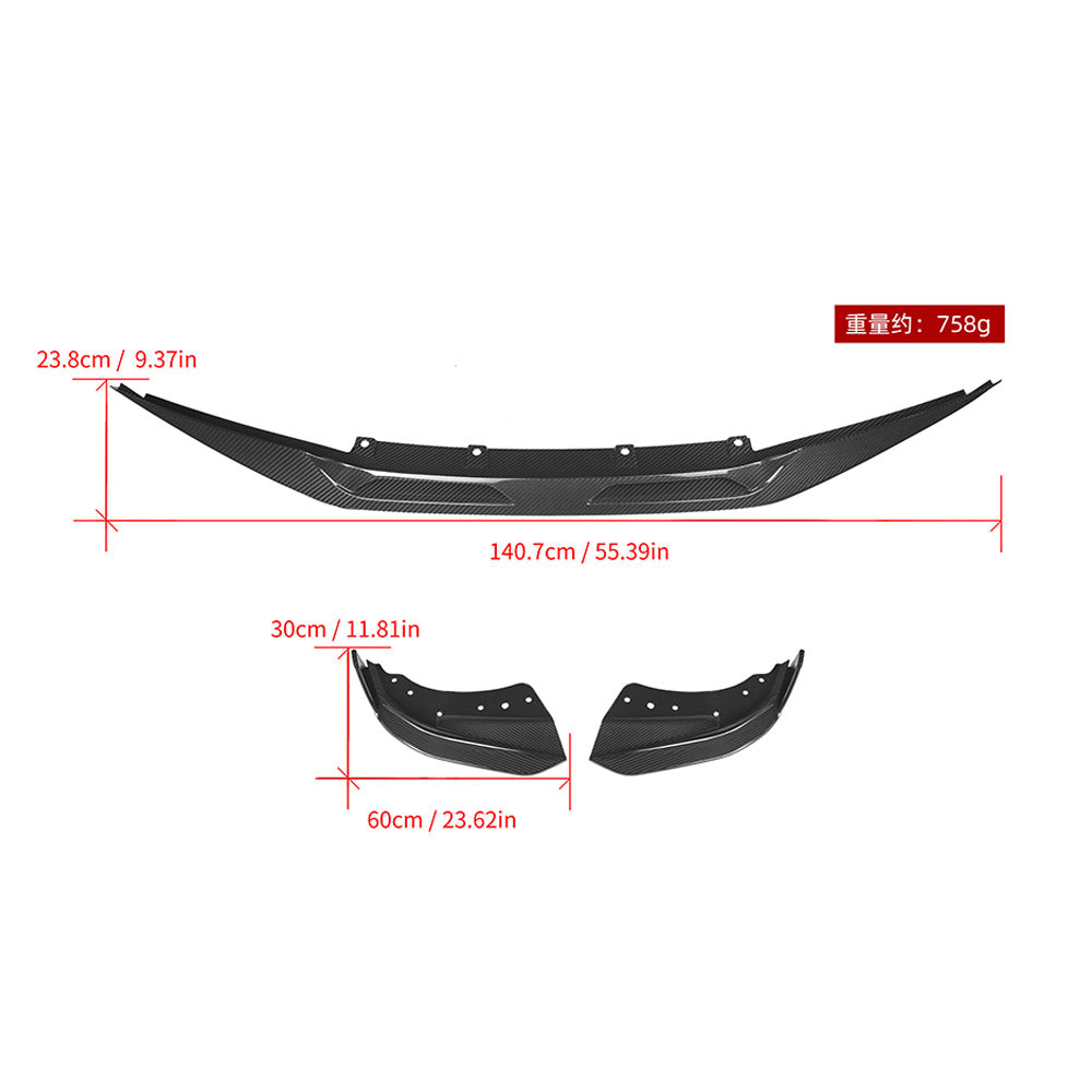 SOOQOO BMW G22 G23 Carbon Fiber Front Lip