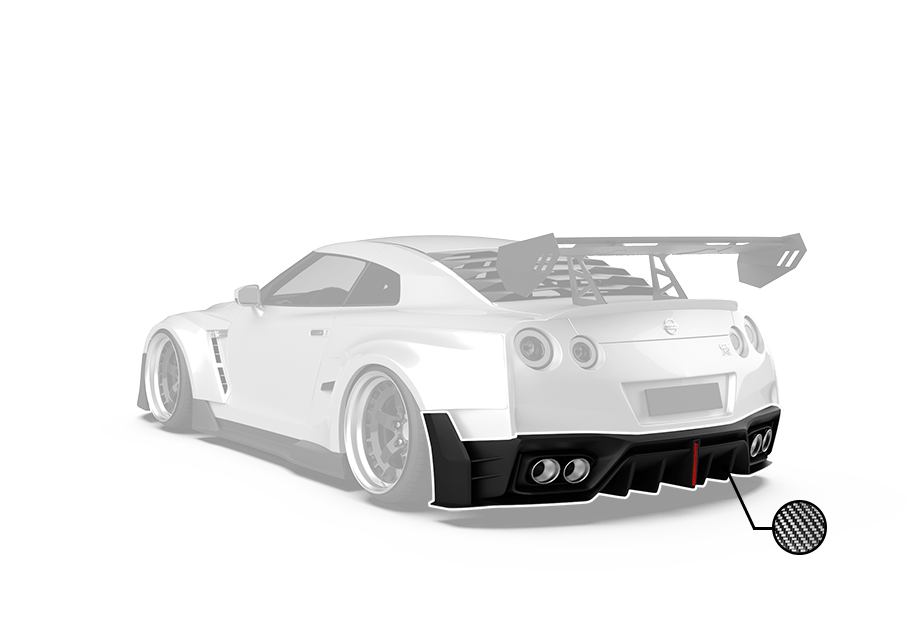 Robot Craftsman Nissan GTR Widebody Kit R35 Rear Diffuser