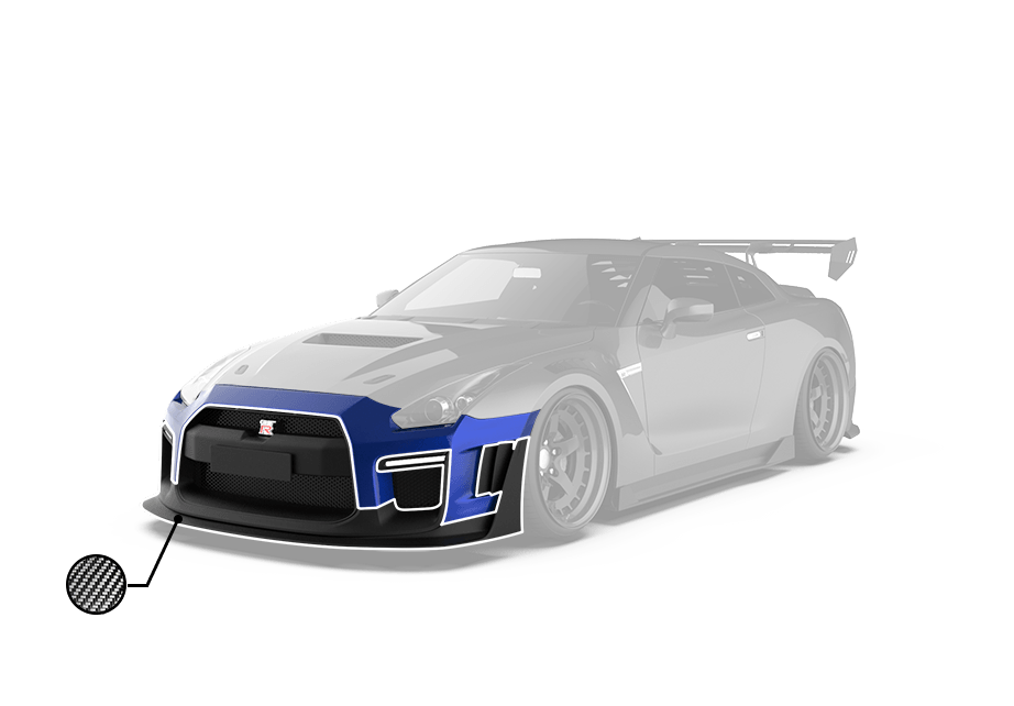 Robot Craftsman Nissan GTR Body Kit (R35) Front Bumper & Front Lip