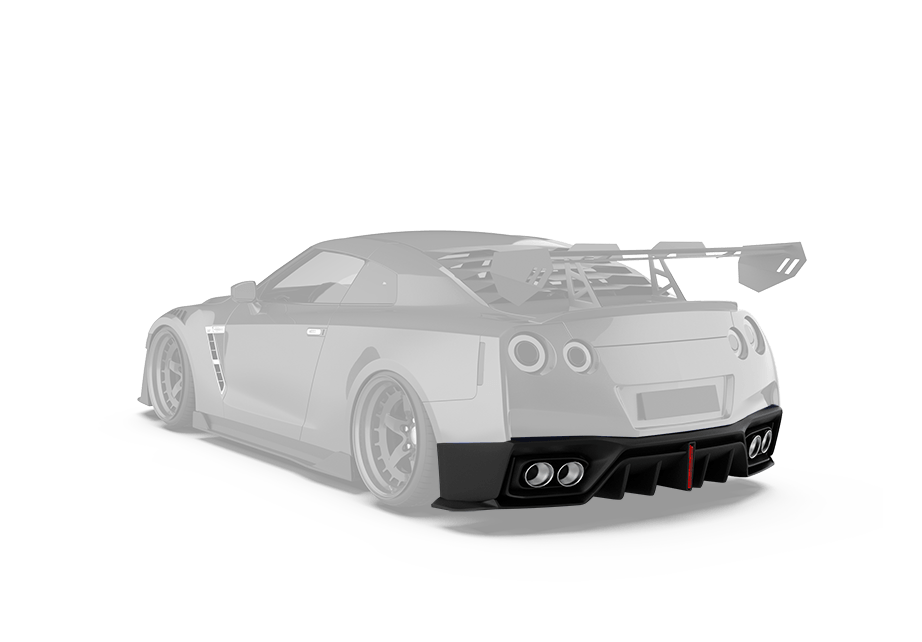 Robot Craftsman Nissan GTR Narrowbody Kit R35 Rear Diffuser