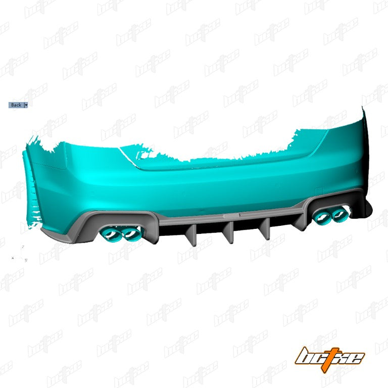 RBT Tuning Pre-preg Carbon Fiber Rear Diffuser Ver.1 for Audi S5 & A5 S Line 2020-ON B9.5