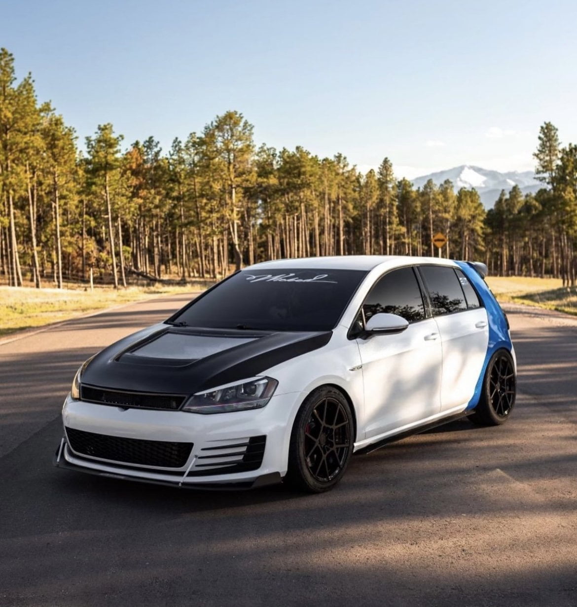 CMST Carbon Fiber PVC Glass Transparent Hood for Volkswagen GTI & Golf R & Golf MK7 MK7.5