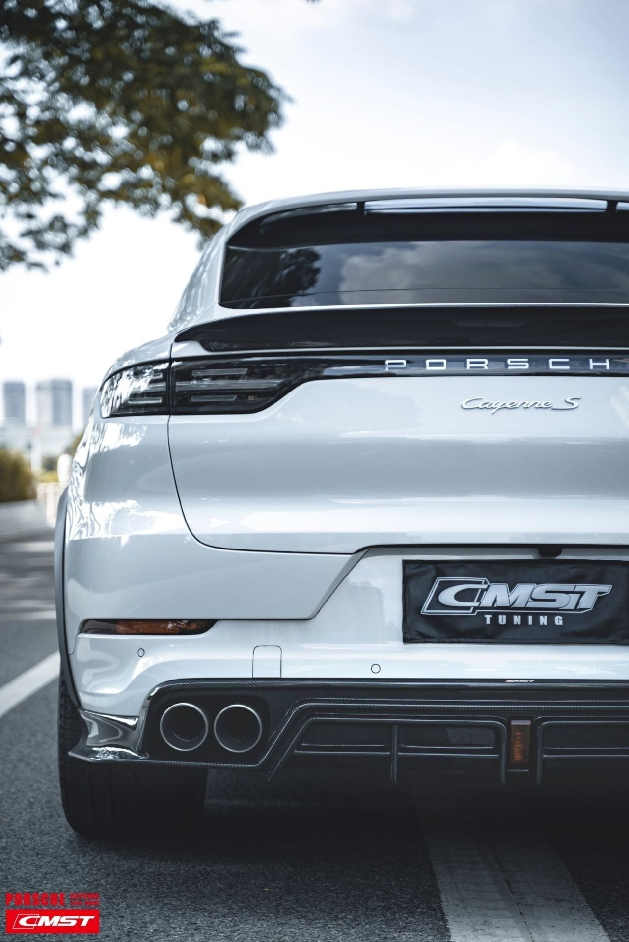 CMST Tuning Carbon Fiber Rear Spoiler for Porsche Cayenne Coupe 9Y3 2018-ON
