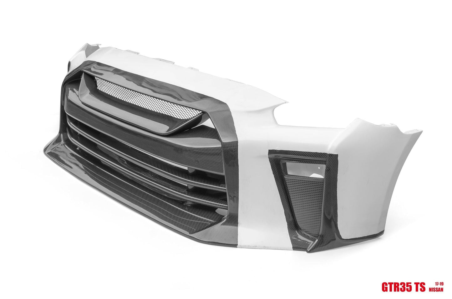 TS Style Front Bumper & Front Lip for Nissan GTR GT-R R35 2008-2022 Carbon Fiber / FRP