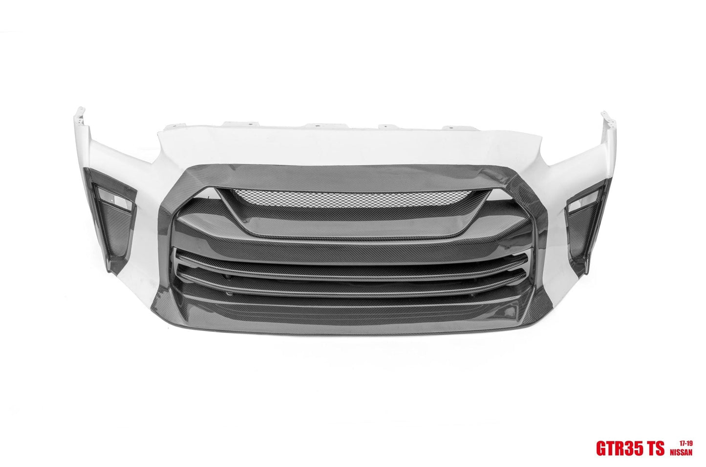 TS Style Front Bumper & Front Lip for Nissan GTR GT-R R35 2008-2022 Carbon Fiber / FRP