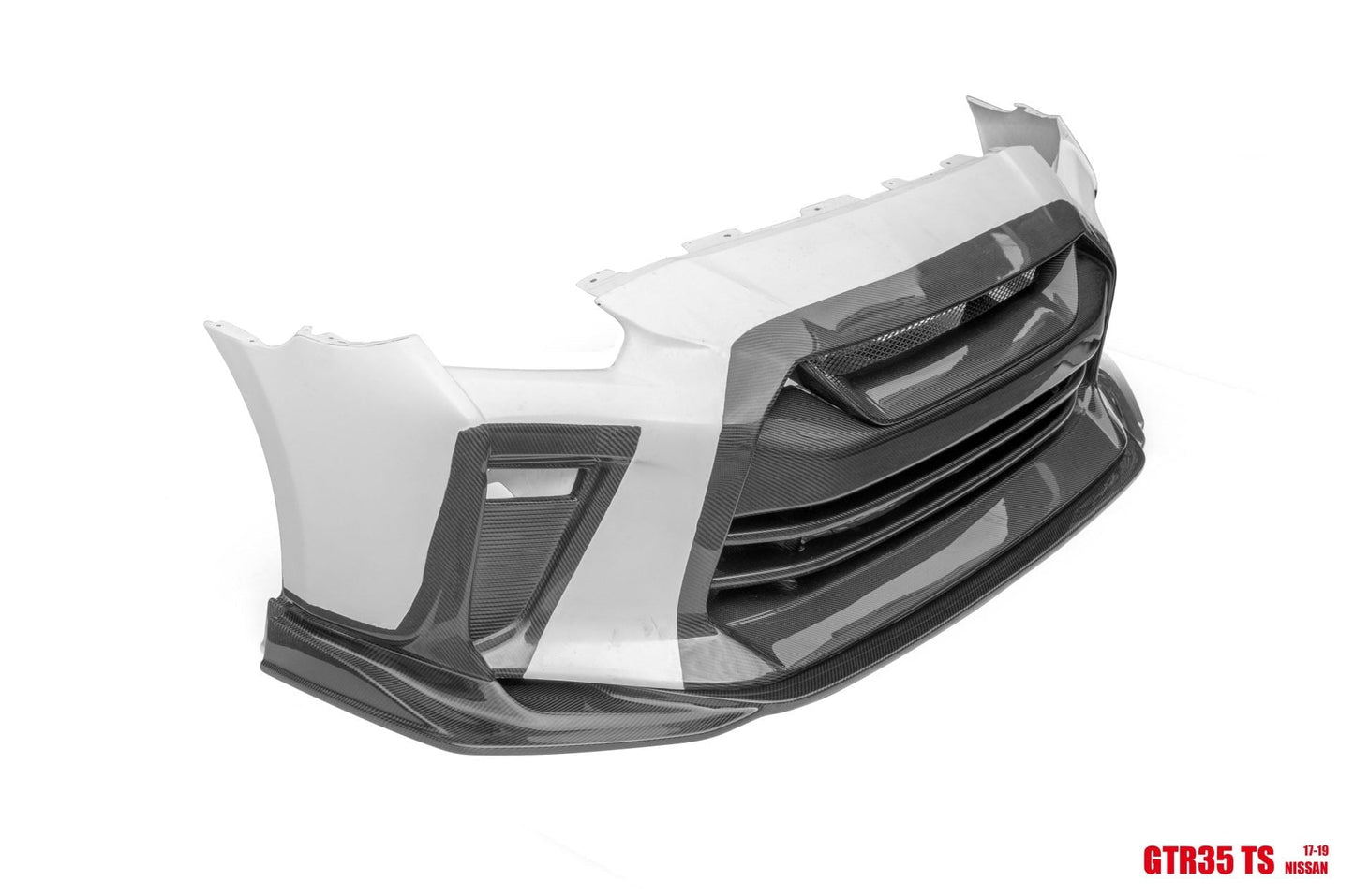 TS Style Front Bumper & Front Lip for Nissan GTR GT-R R35 2008-2022 Carbon Fiber / FRP