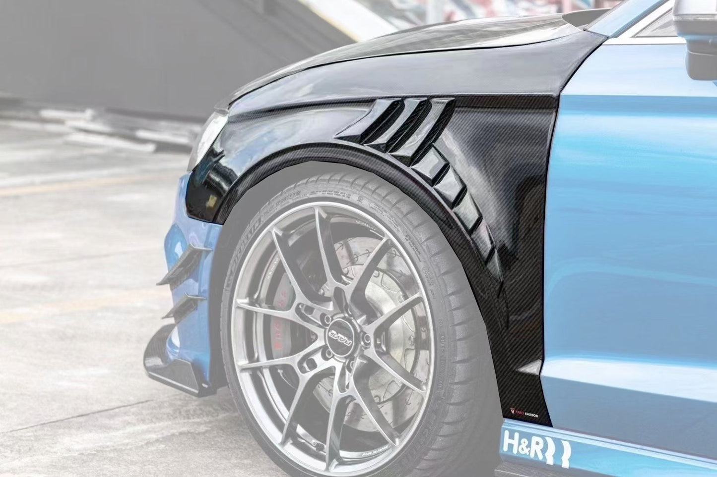 TAKD Carbon Pre-preg Carbon Fiber Front Fenders for Audi RS3 8V 2018-2020