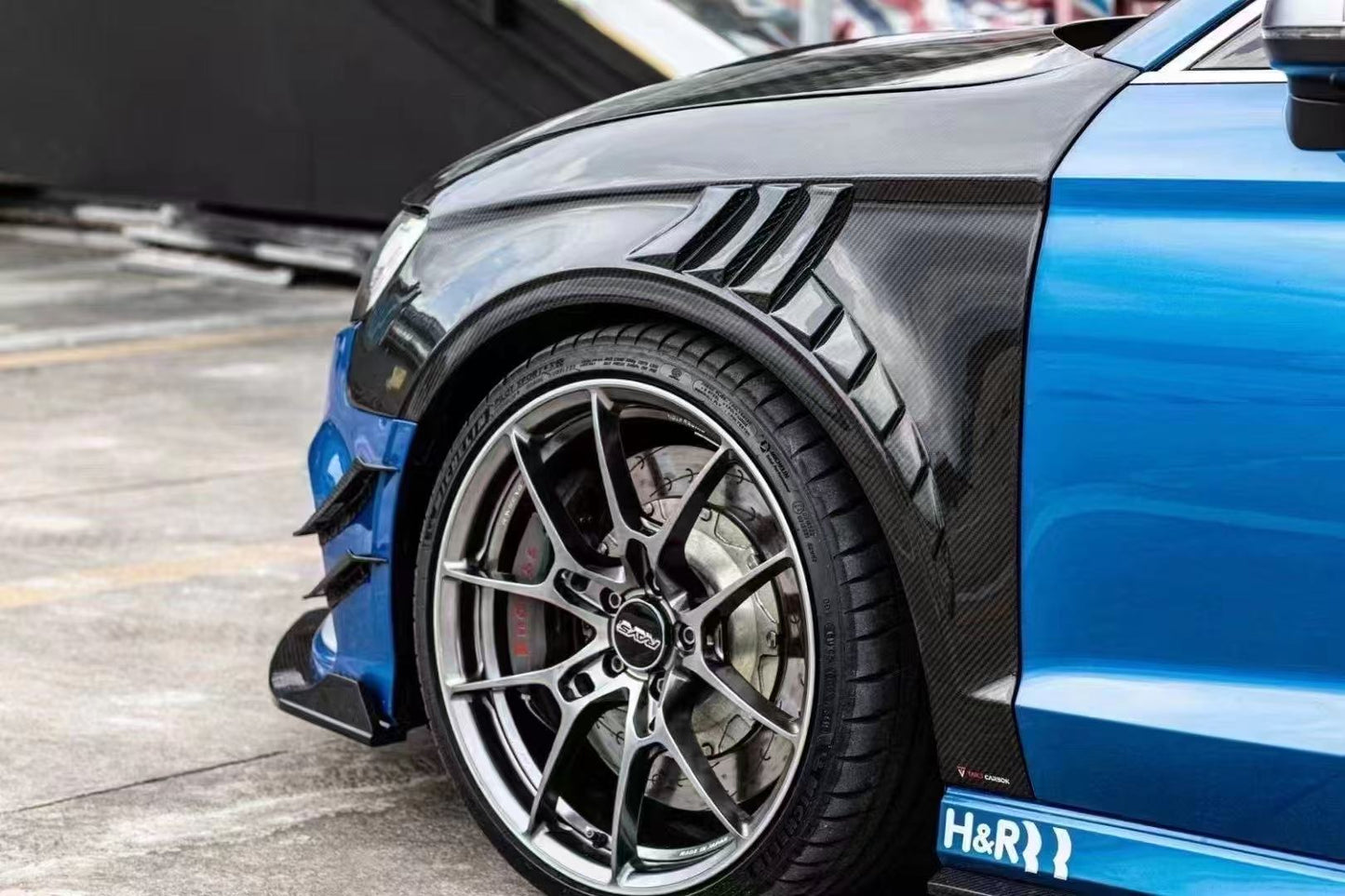 TAKD Carbon Pre-preg Carbon Fiber Front Fenders for Audi RS3 8V 2018-2020