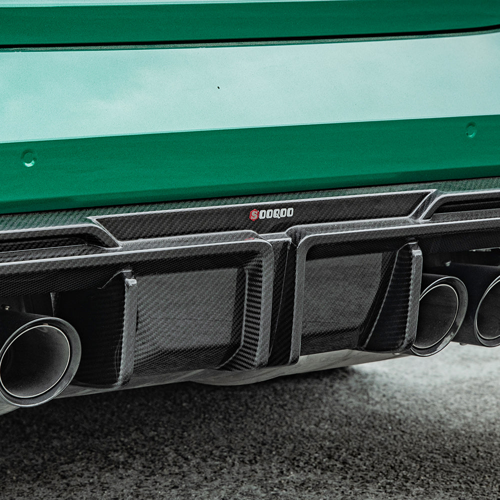 SOOQOO BMW M4 G82 G83 Carbon Fiber Diffuser + Rear Splitter