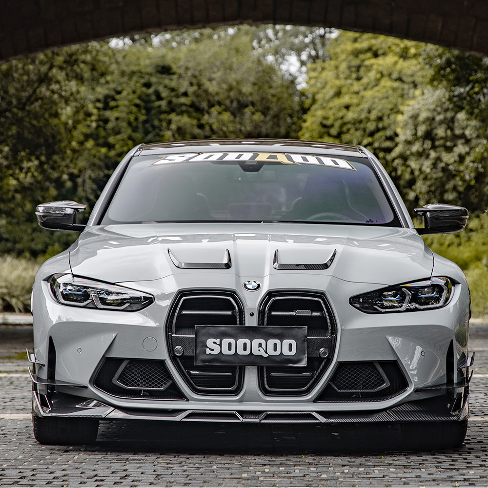 SOOQOO M3 G80 M4 G82 Carbon Fiber Hood Vent Trim