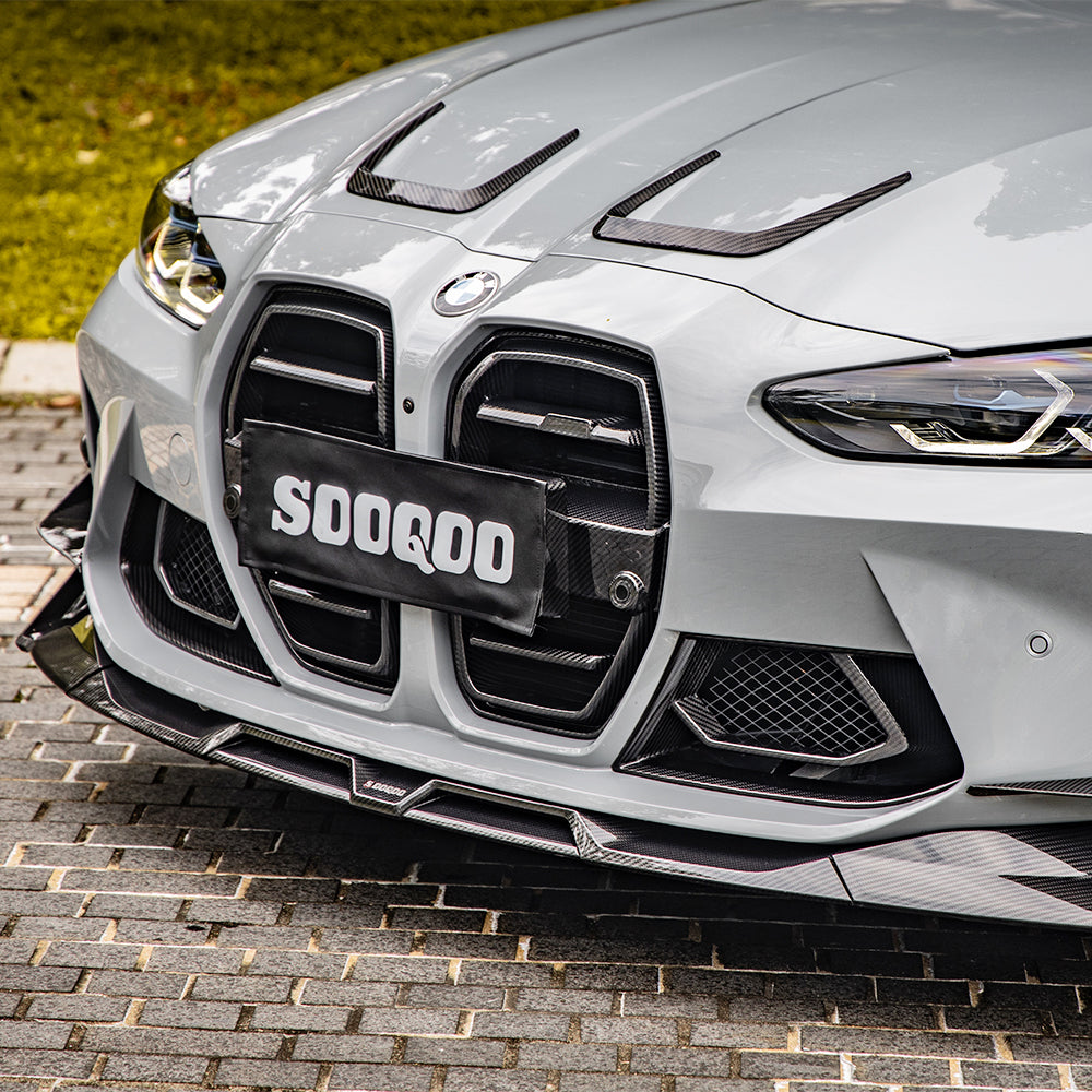 SOOQOO M3 G80 M4 G82 Carbon Fiber Hood Vent Trim