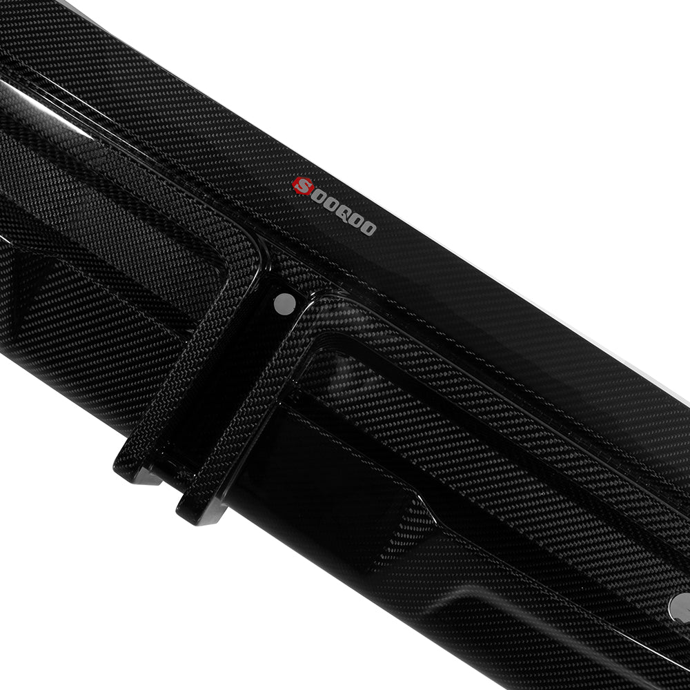 SOOQOO BMW X5M F95 LCI Carbon Fiber Diffuser With Brake Light