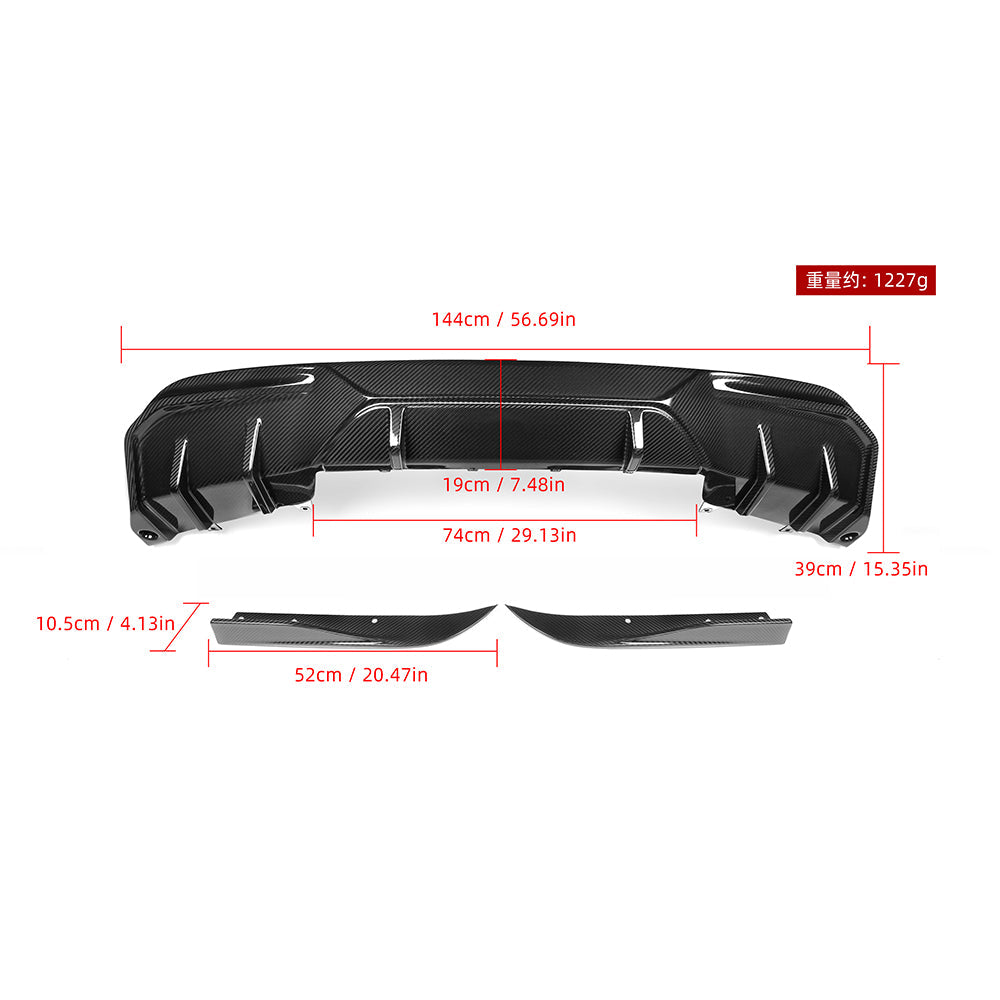 SOOQOO BMW i4 G26 BEV Carbon Fiber Diffuser