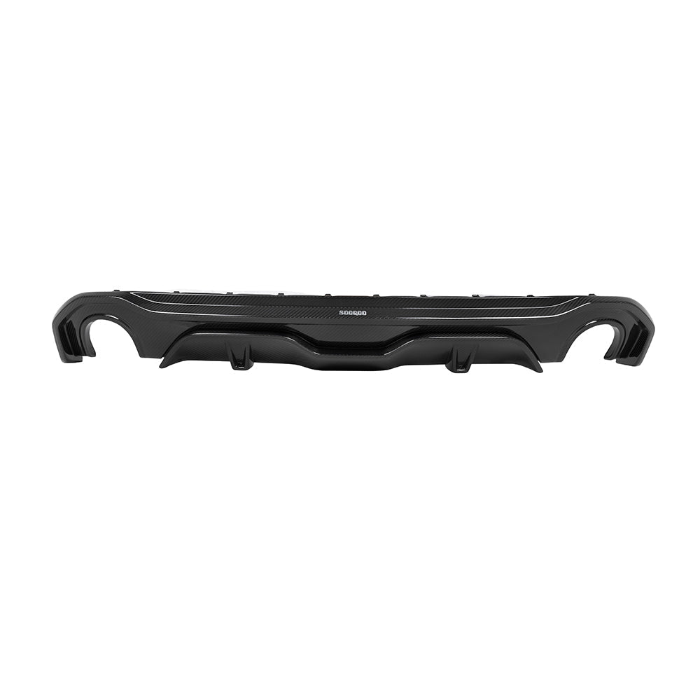 SOOQOO BMW G26 Carbon Fiber Double Tips Diffuser