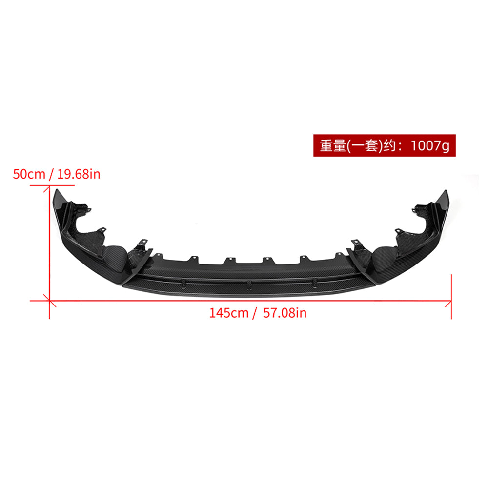 SOOQOO BMW X3 G01 X4 G02 LCI Carbon Fiber Front Lip