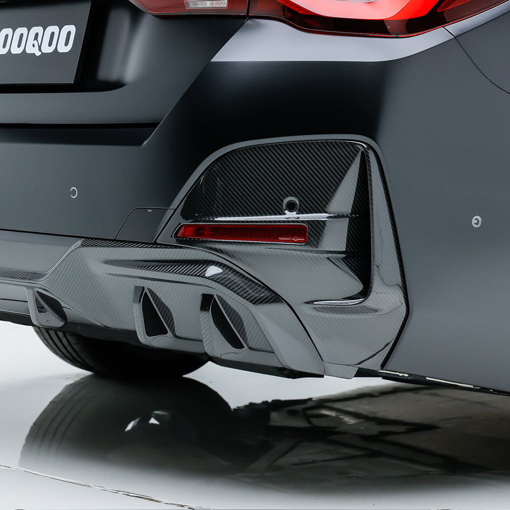 SOOQOO BMW G26/i4 Carbon Fiber Rear Bumper Trim