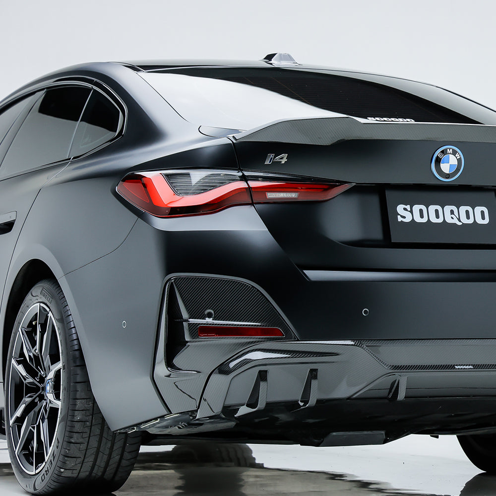 SOOQOO BMW G26/i4 Carbon Fiber Rear Bumper Trim