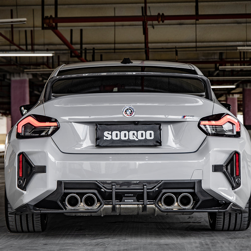 SOOQOO BMW M2 G87 Carbon Fiber Rear Bumper Attachments