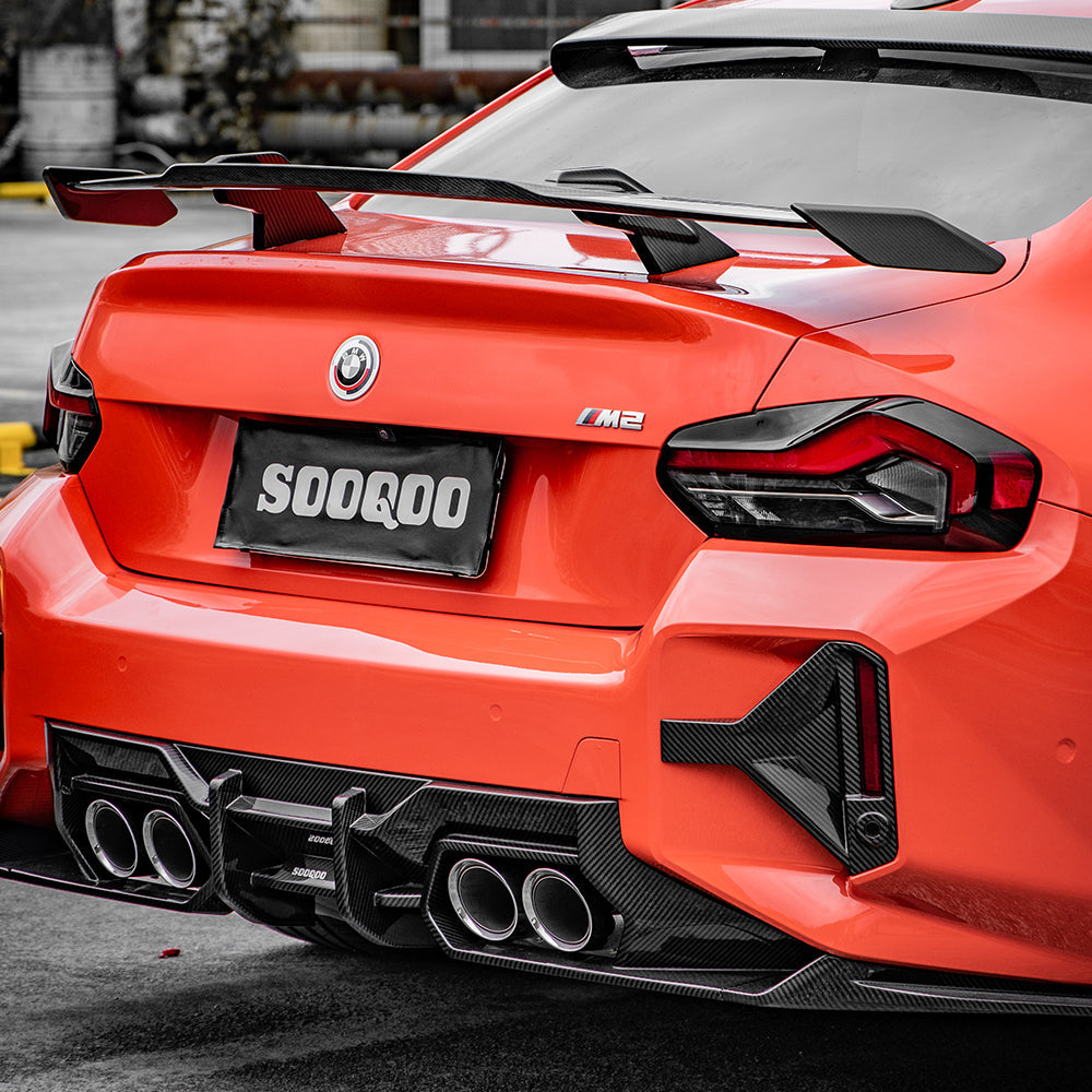 SOOQOO BMW M2 G87 Carbon Fiber Rear Bumper Attachments