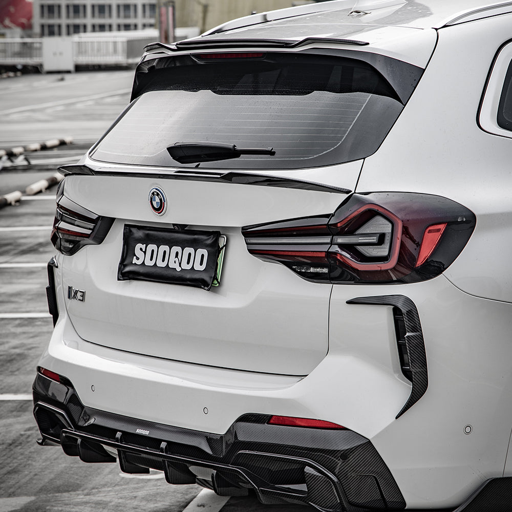SOOQOO BMW iX3 G08 BEV Carbon Fiber Roof Spoiler