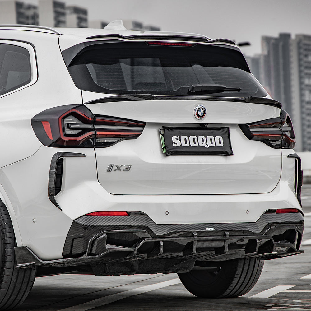 SOOQOO BMW iX3 G08 BEV Carbon Fiber Roof Spoiler