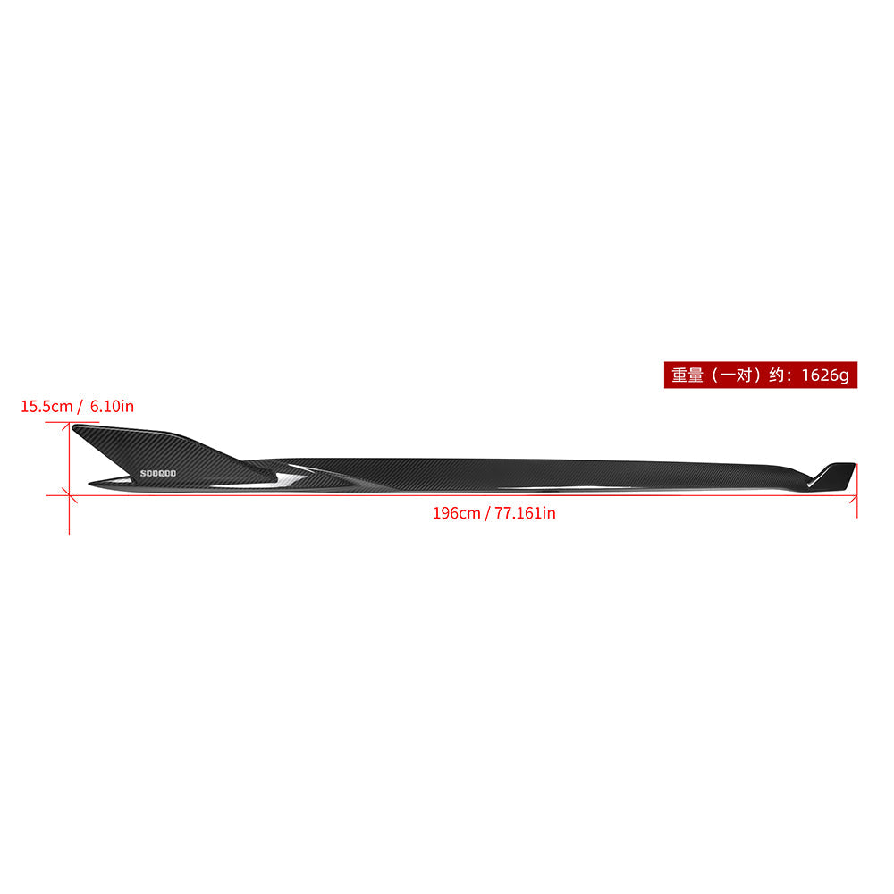 SOOQOO BMW G22 G23 Carbon Fiber Side Skirt