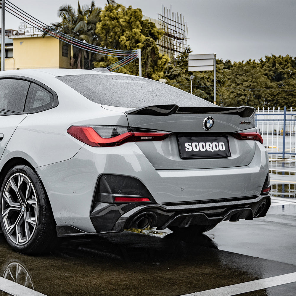 SOOQOO BMW G26 Carbon Fiber Single Tip Diffuser