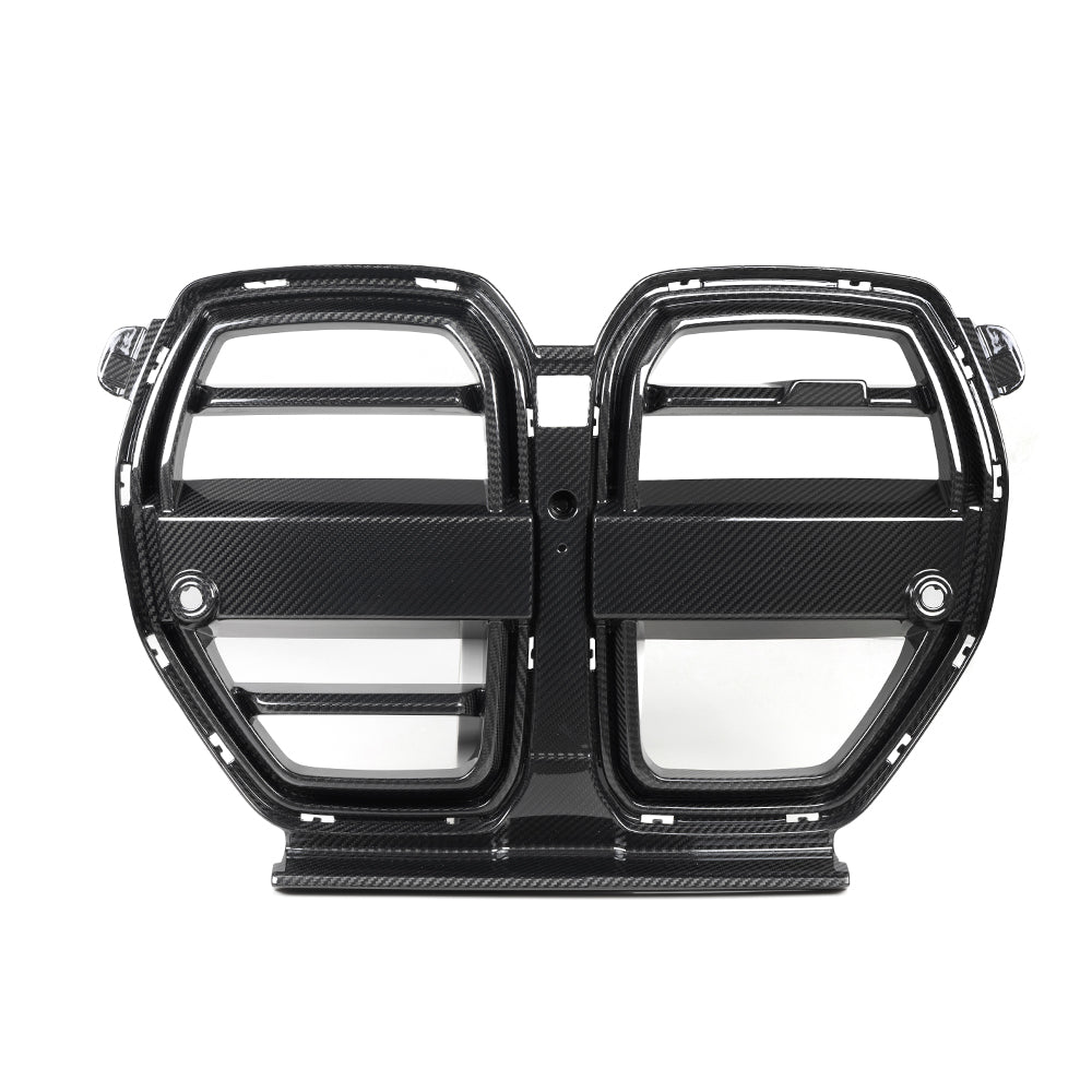 SOOQOO BMW M3 G80 G81 M4 G82 G83 Carbon Fiber SQ-V Front Grill With ACC