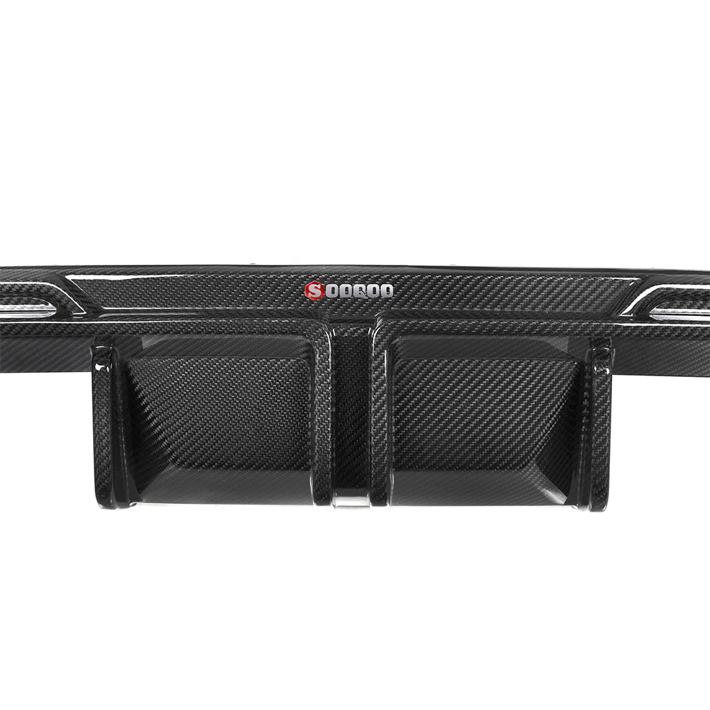 SOOQOO BMW M3 G80 G81 Carbon Fiber Diffuser + Rear Splitter