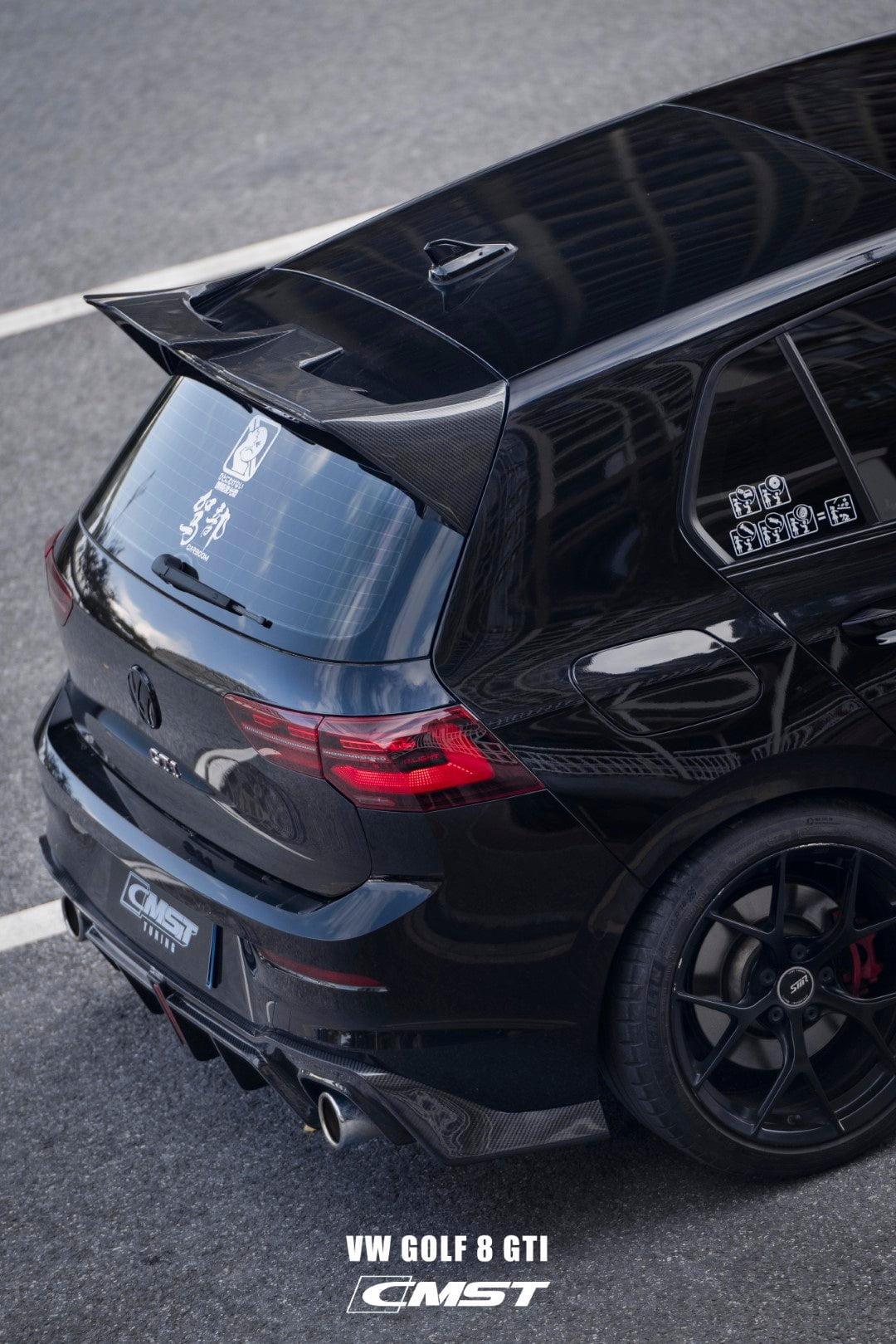 CMST Tuning Carbon Fiber Rear Roof Spoiler for Volkswagen GTI & Golf R MK8