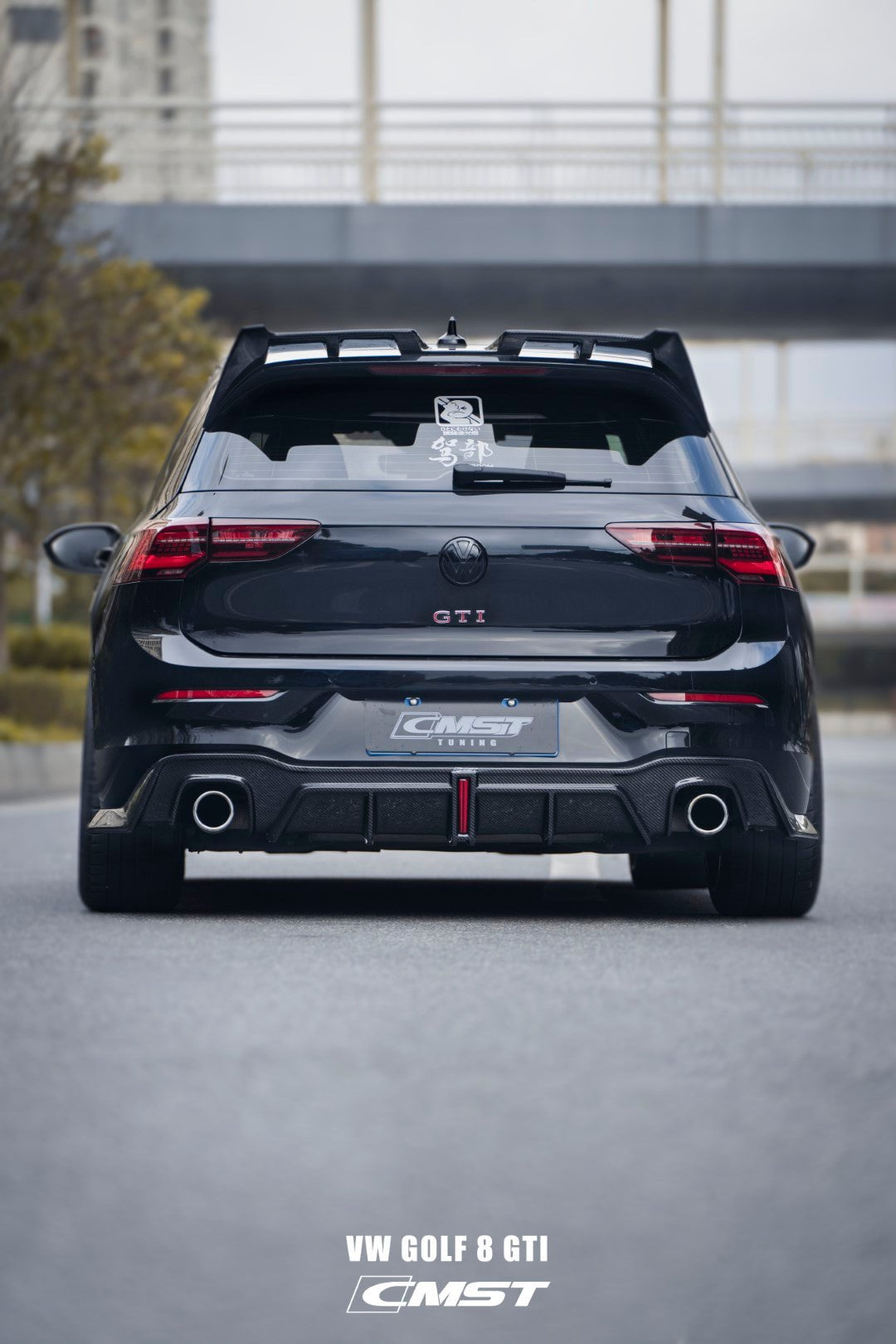 CMST Tuning Carbon Fiber Rear Roof Spoiler for Volkswagen GTI & Golf R MK8